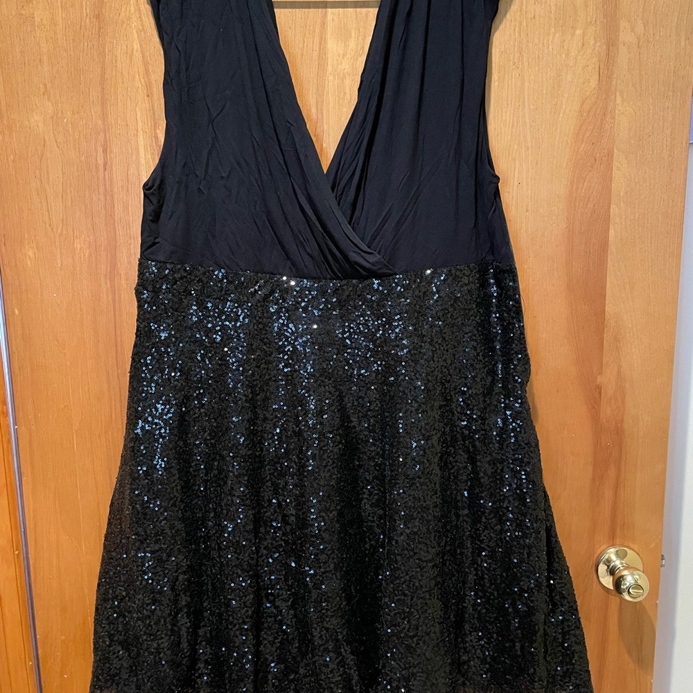 Torrid Sequin Sleeveless dress, Black, Size: 22, Special Occasion. Worn once